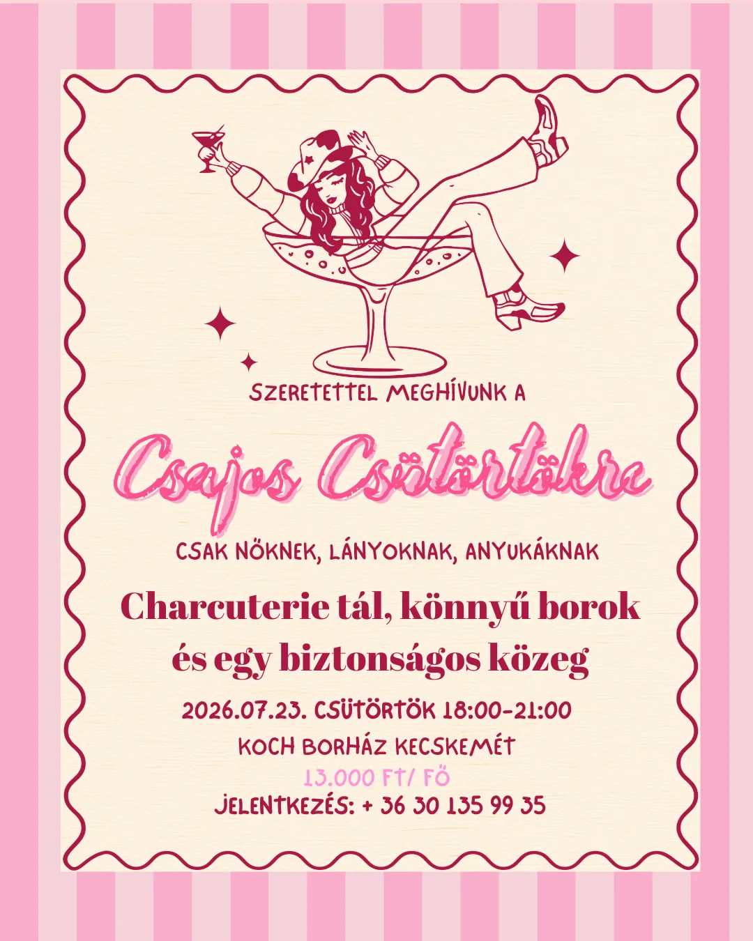 Csajos csütörtök a Koch Borházban